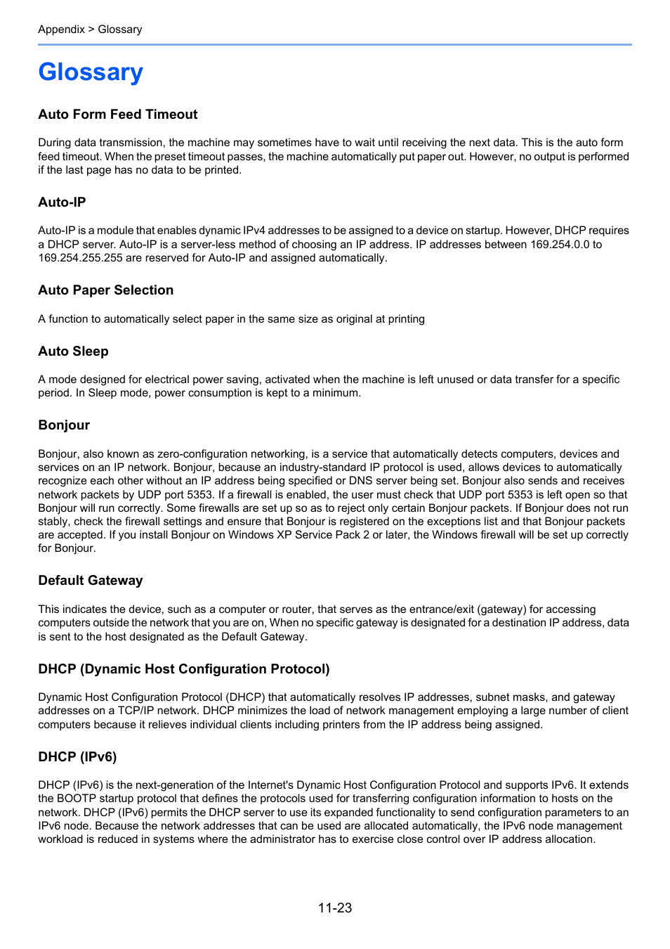 Glossary, Glossary -23 | TA Triumph-Adler 261ci User Manual | Page 385 / 396