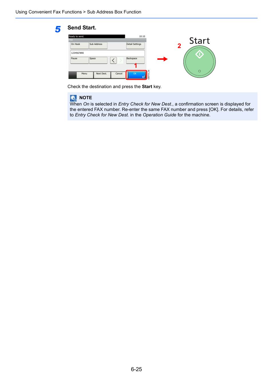 Send start | TA Triumph-Adler 261ci User Manual | Page 110 / 212
