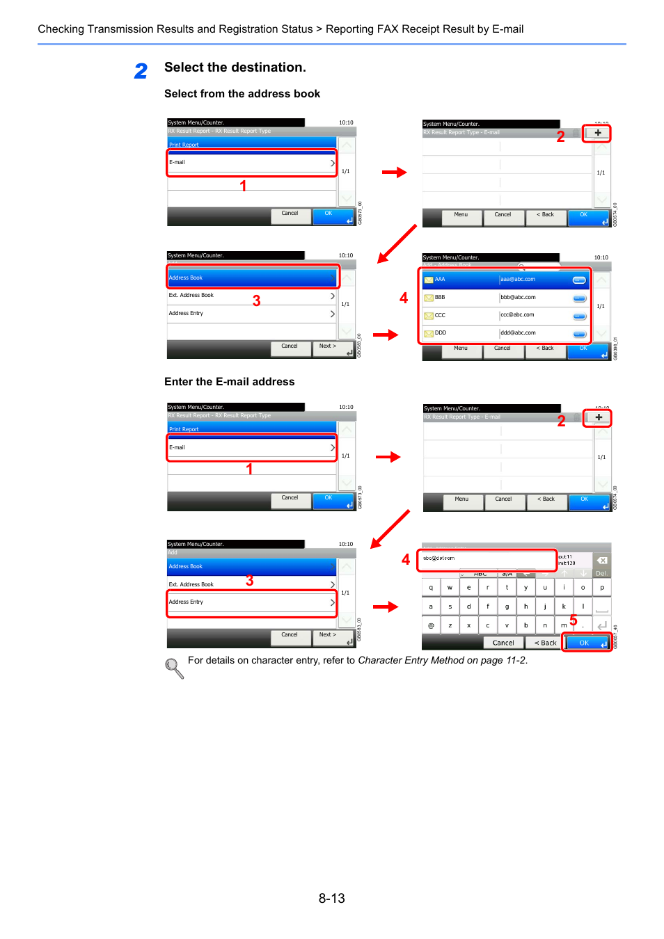 Select the destination | TA Triumph-Adler 261ci User Manual | Page 158 / 212