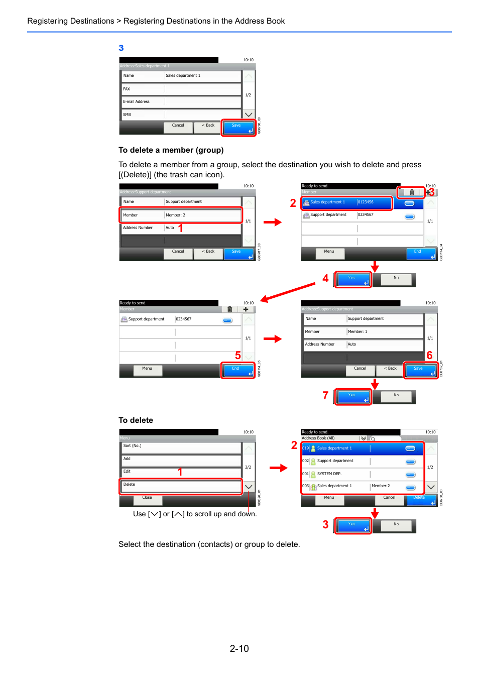 Use [ ] or [ ] to scroll up and down | TA Triumph-Adler 261ci User Manual | Page 36 / 212