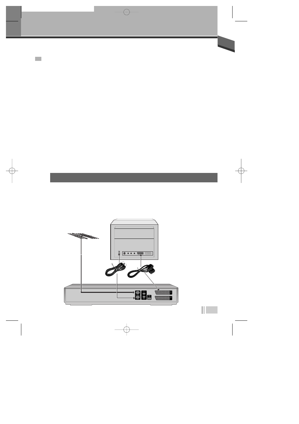 Connecting the pvr, Setting up your digital pvr with a scart cable, Connect your aerial to the digital pvr | Connect the scart cable, Option 1: connecting to a tv only | Daewoo Digital PVR DSD-9520 User Manual | Page 10 / 29