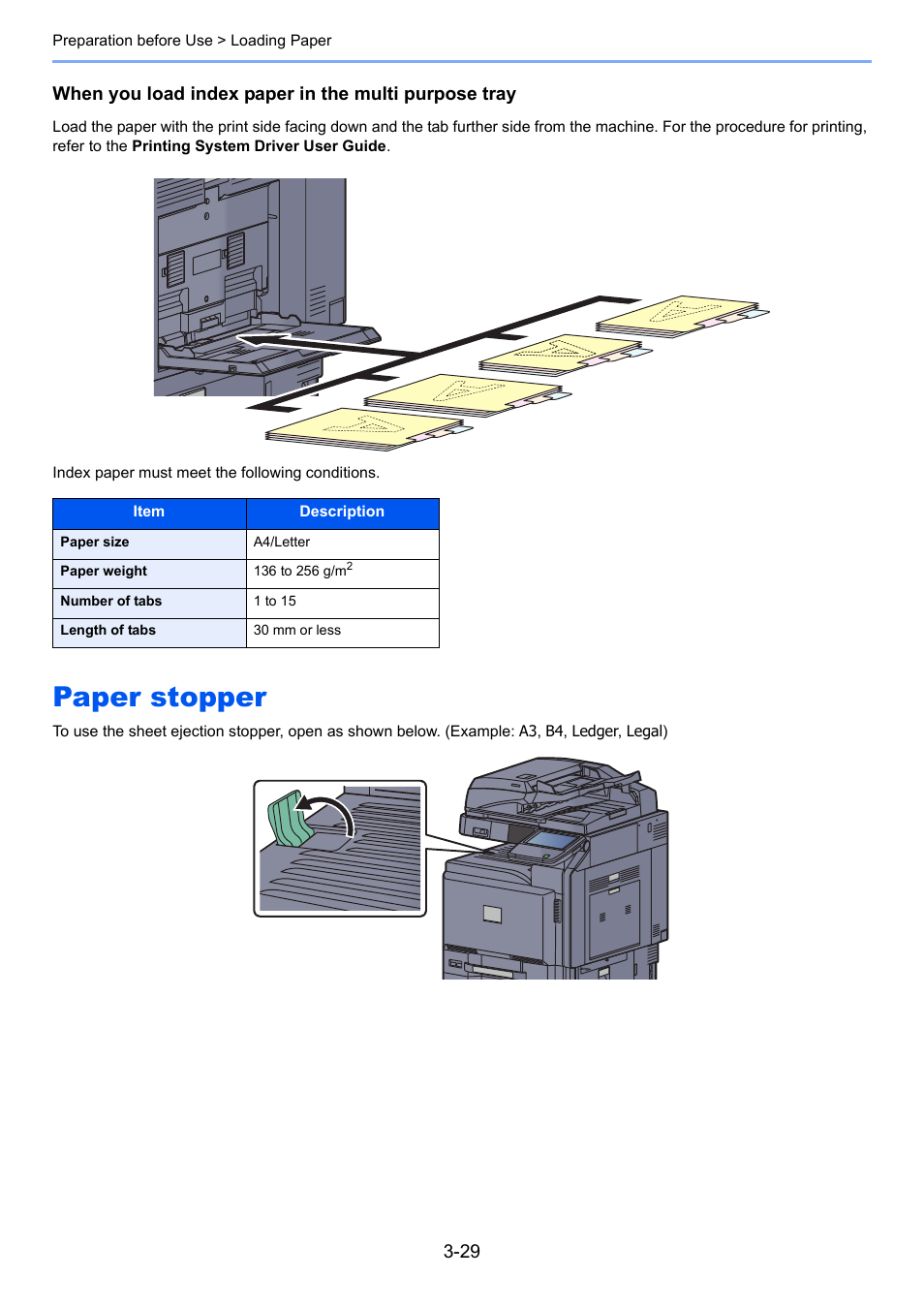 Paper stopper, Paper stopper -29 | TA Triumph-Adler 3005ci User Manual | Page 133 / 572