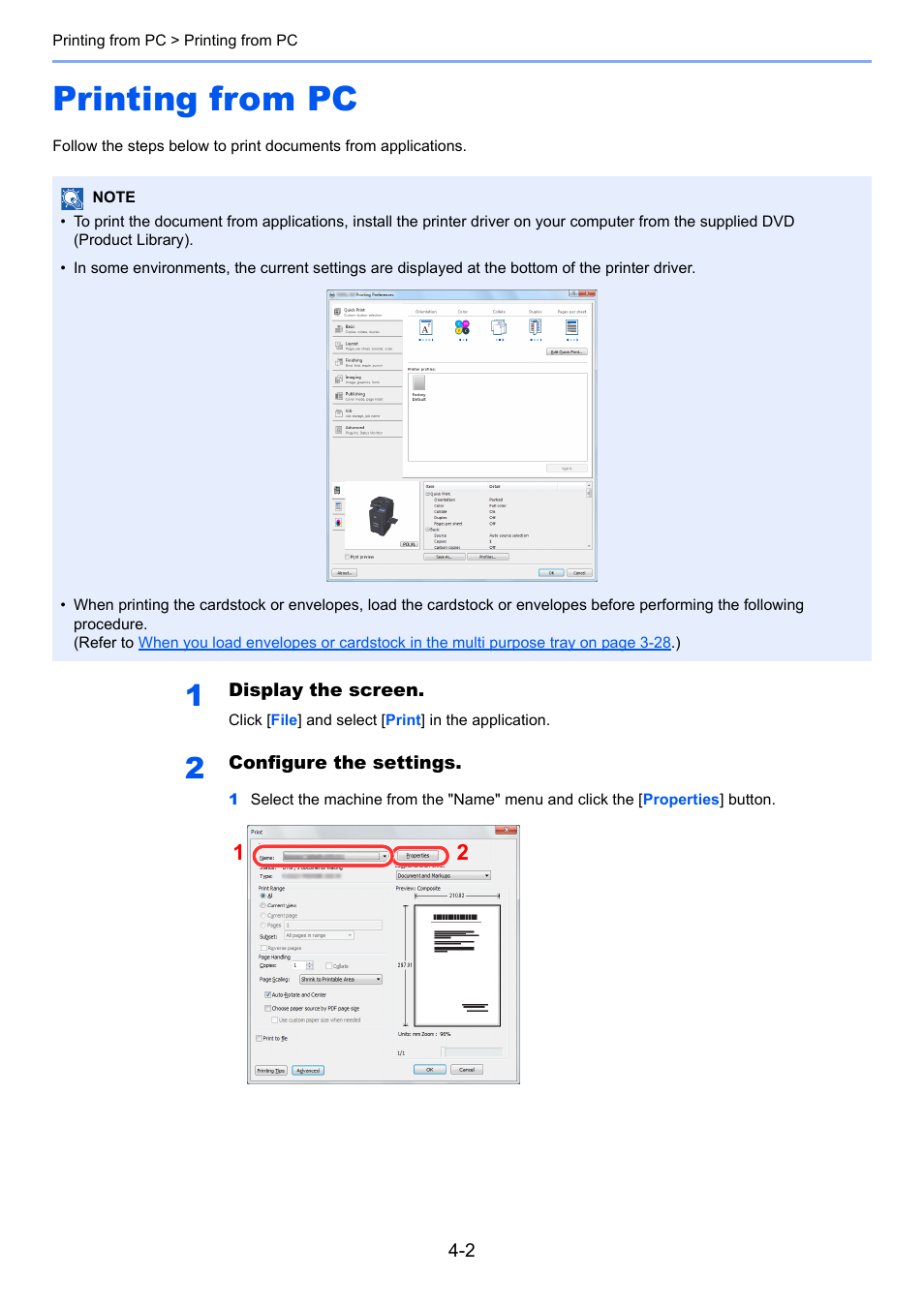 Printing from pc, Printing from pc -2 | TA Triumph-Adler 3005ci User Manual | Page 160 / 572