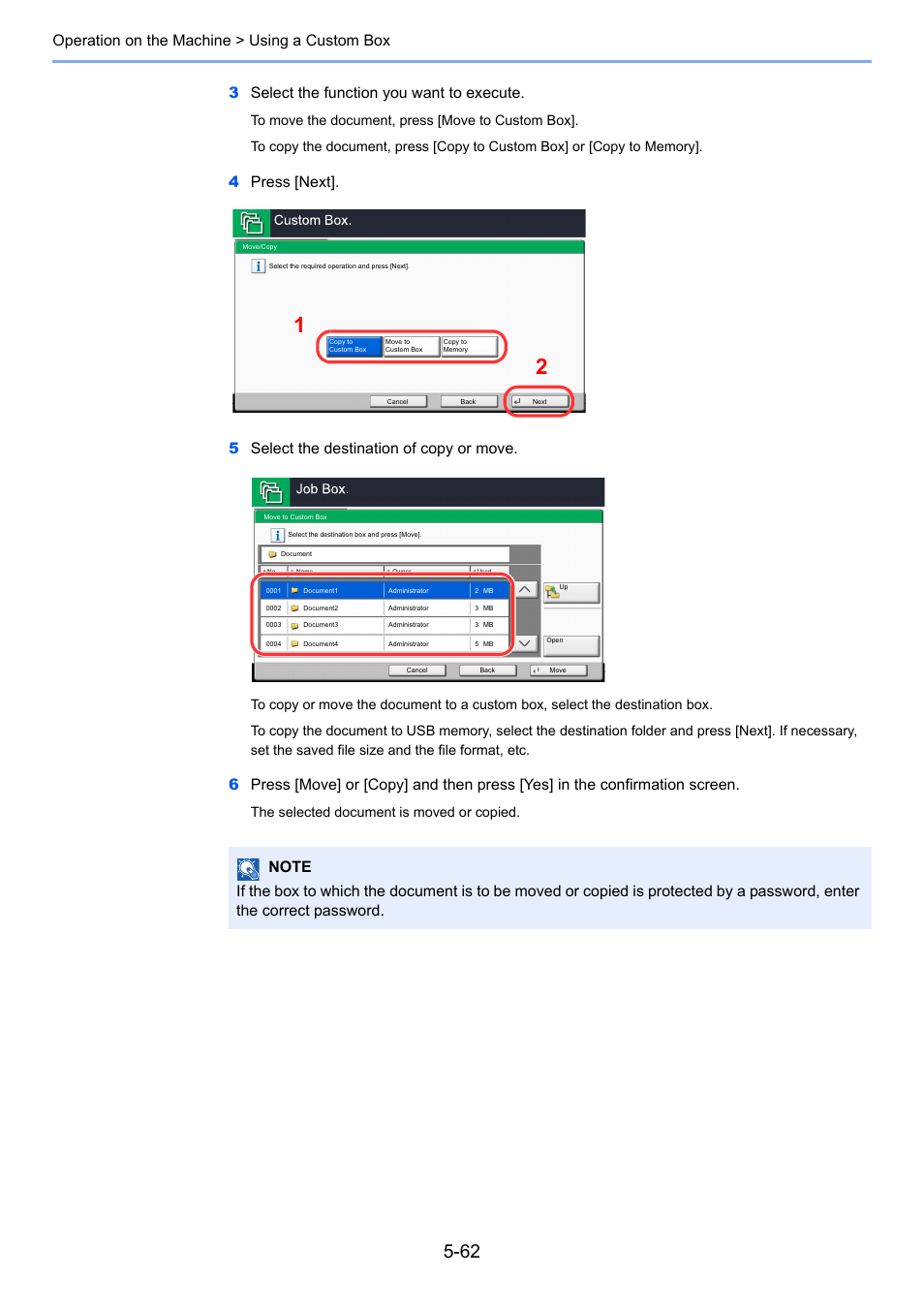 The selected document is moved or copied | TA Triumph-Adler 3005ci User Manual | Page 238 / 572