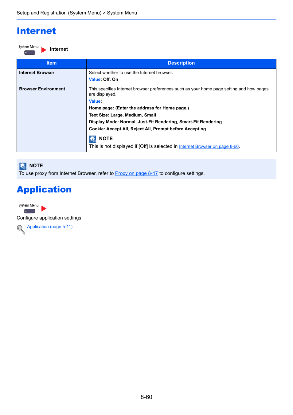 Internet, Application, Internet -60 application -60 | Ng to, And configure necessa, Internet application | TA Triumph-Adler 3005ci User Manual | Page 406 / 572
