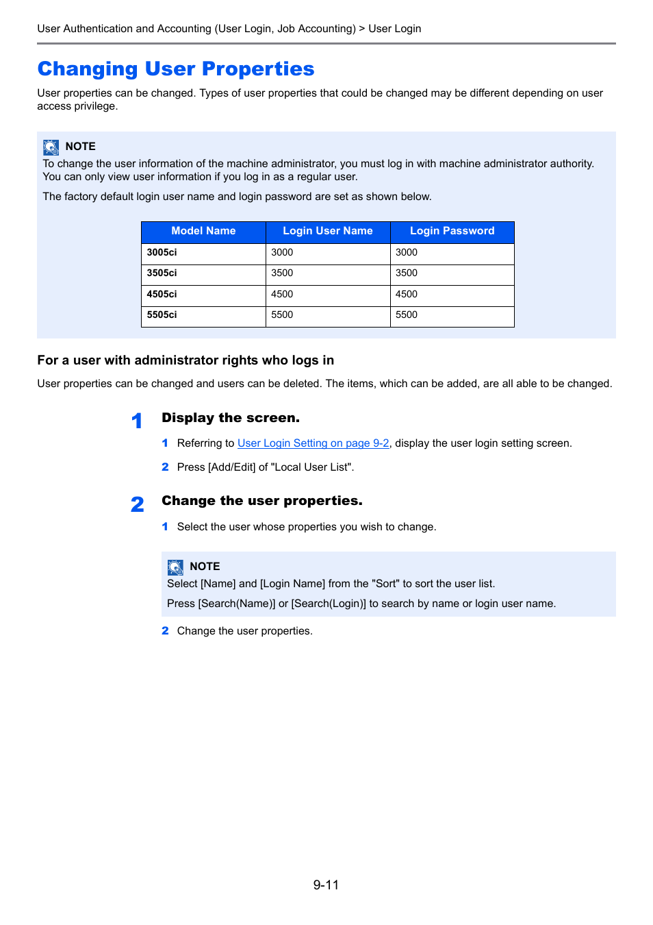 Changing user properties, Changing user properties -11 | TA Triumph-Adler 3005ci User Manual | Page 417 / 572