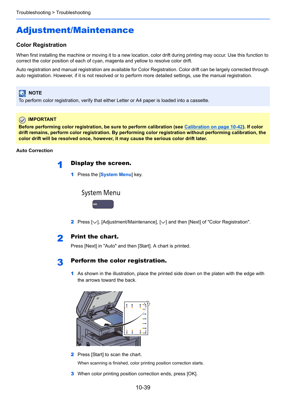 Adjustment/maintenance, Adjustment/maintenance -39 | TA Triumph-Adler 3005ci User Manual | Page 487 / 572