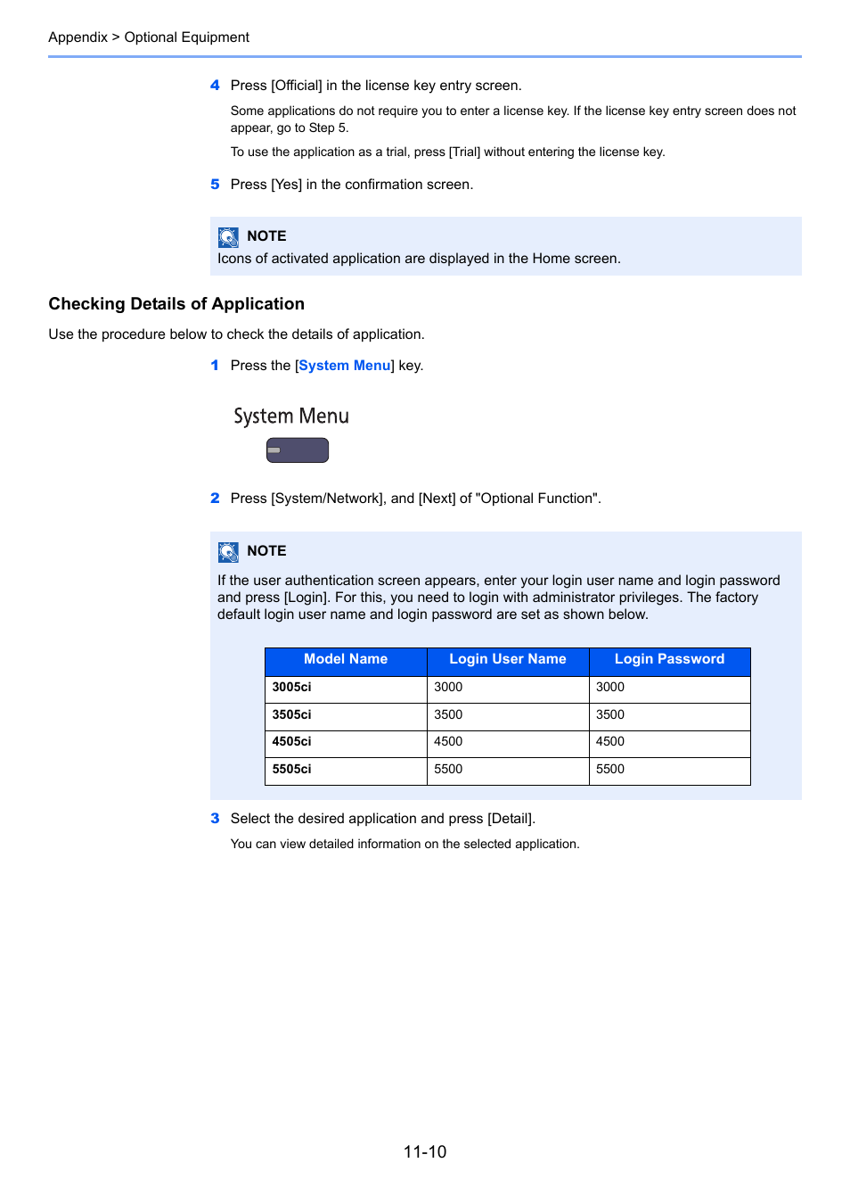 Checking details of application | TA Triumph-Adler 3005ci User Manual | Page 532 / 572