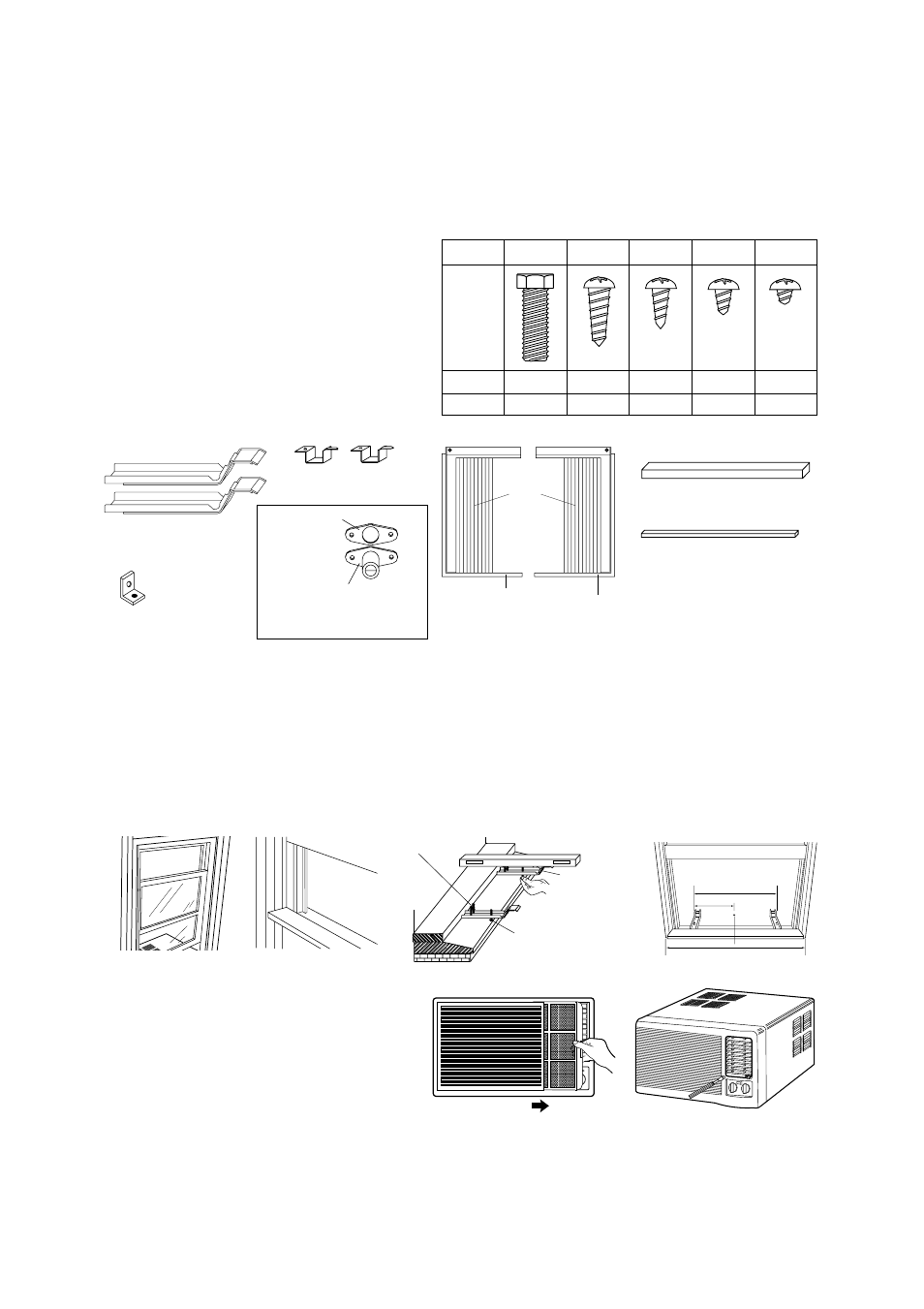 Step 1 - prepare components for installation, Step 2 - prepare window for installation, Step 3 - preparation of chassis | Daewoo DWA-151C User Manual | Page 5 / 16