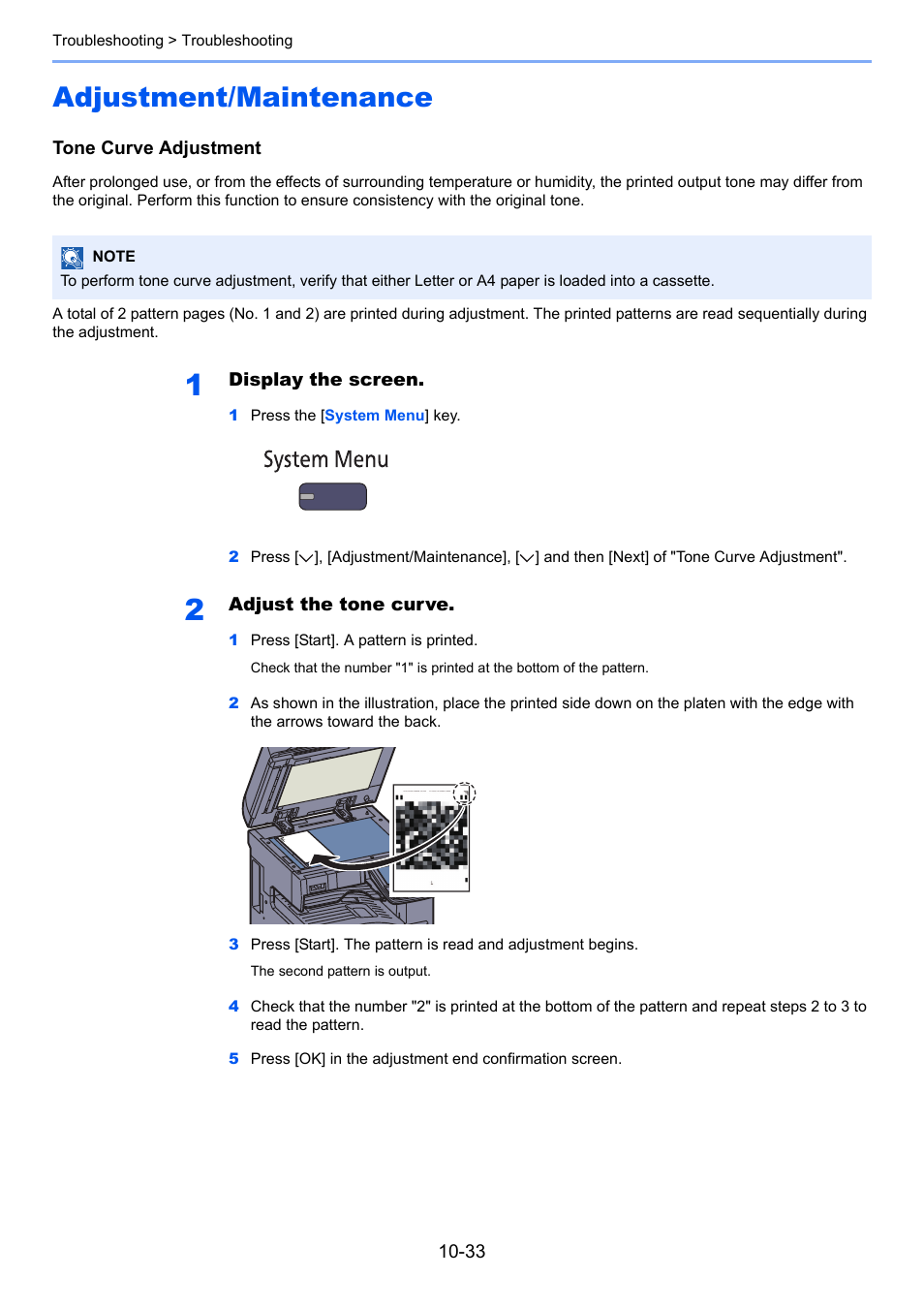 Adjustment/maintenance, Adjustment/maintenance -33 | TA Triumph-Adler 3060i User Manual | Page 463 / 526
