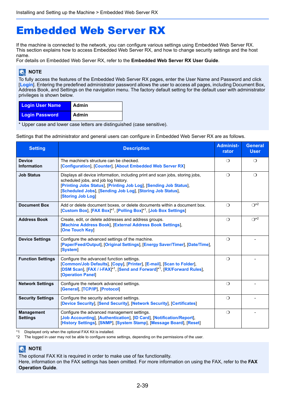 Embedded web server rx, Embedded web server rx -39 | TA Triumph-Adler 3060i User Manual | Page 95 / 526