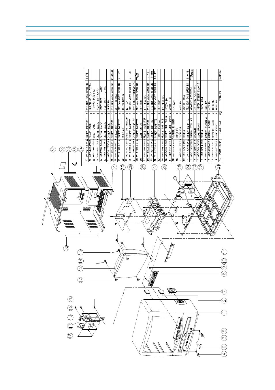 Exploded view | Daewoo DVT-14/20H1(T)F User Manual | Page 14 / 40