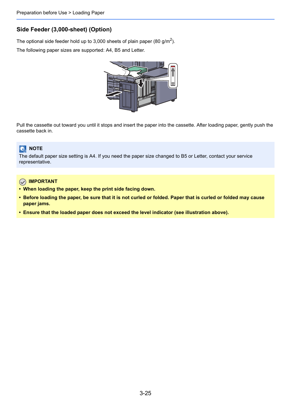 Side feeder (3,000-sheet) (option) | TA Triumph-Adler 3555i User Manual | Page 127 / 550
