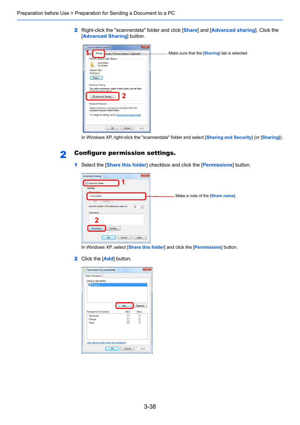 Configure permission settings | TA Triumph-Adler 3555i User Manual | Page 140 / 550