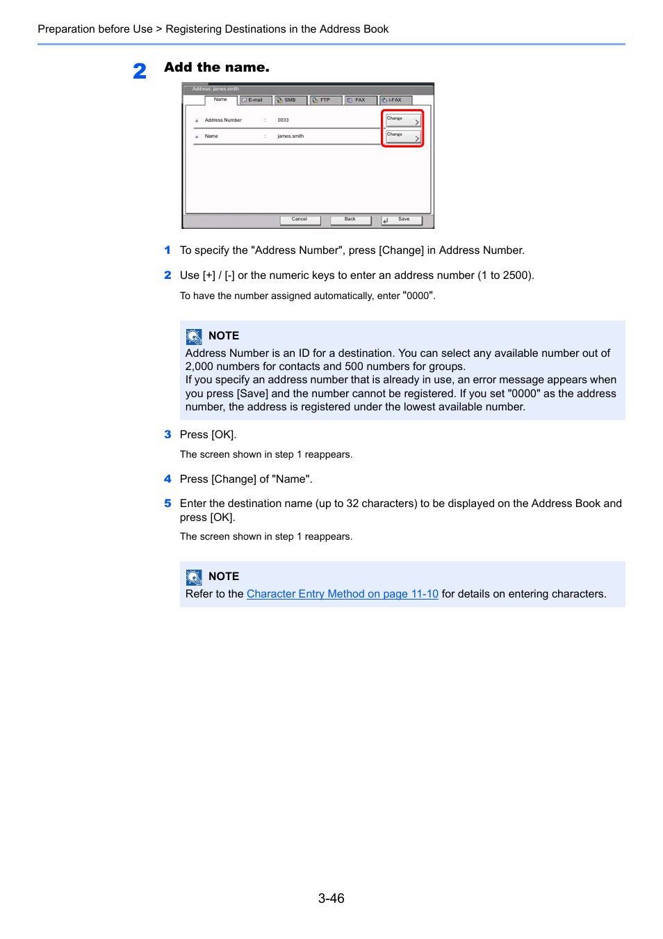 Add the name | TA Triumph-Adler 3555i User Manual | Page 148 / 550