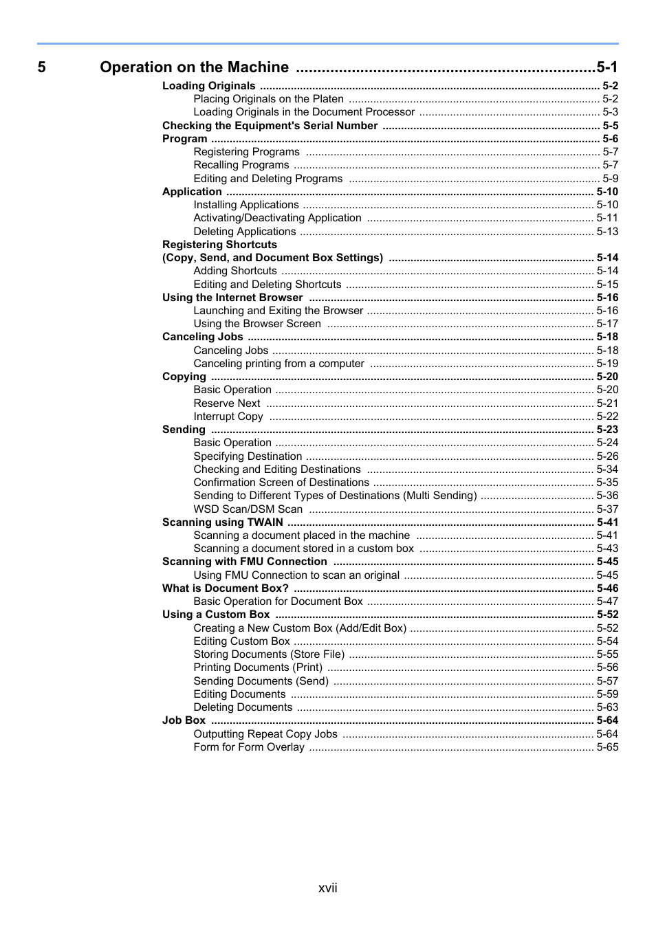 5operation on the machine -1 | TA Triumph-Adler 3555i User Manual | Page 18 / 550