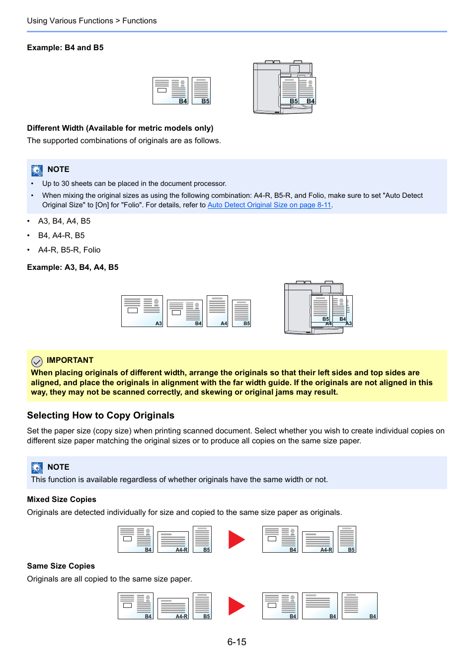 Selecting how to copy originals | TA Triumph-Adler 3555i User Manual | Page 263 / 550