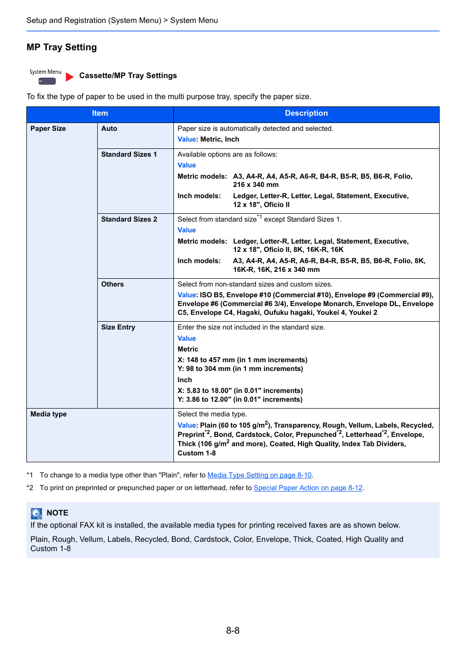 Mp tray setting | TA Triumph-Adler 3555i User Manual | Page 344 / 550