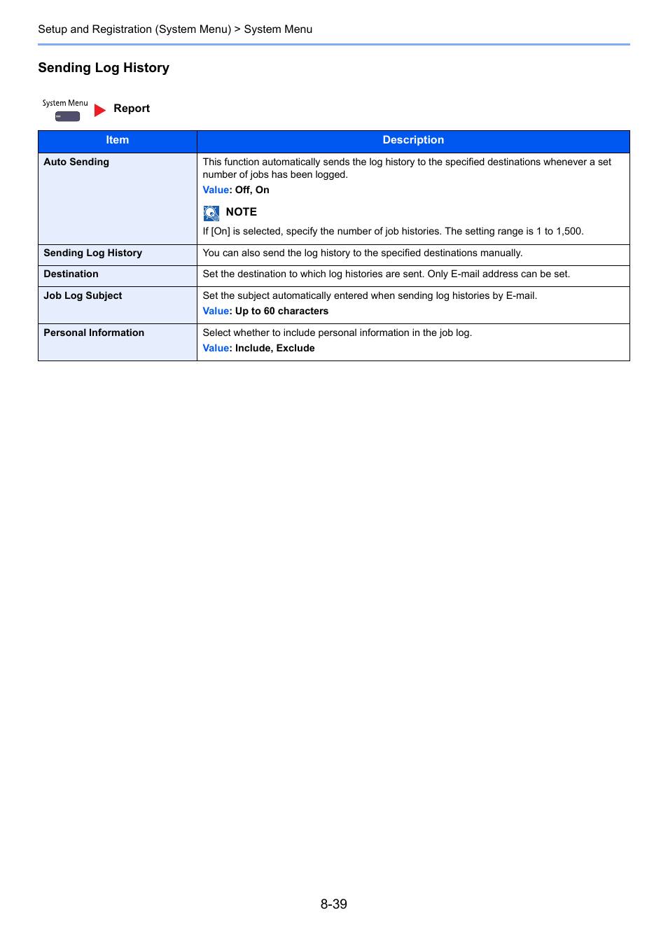 Sending log history | TA Triumph-Adler 3555i User Manual | Page 375 / 550