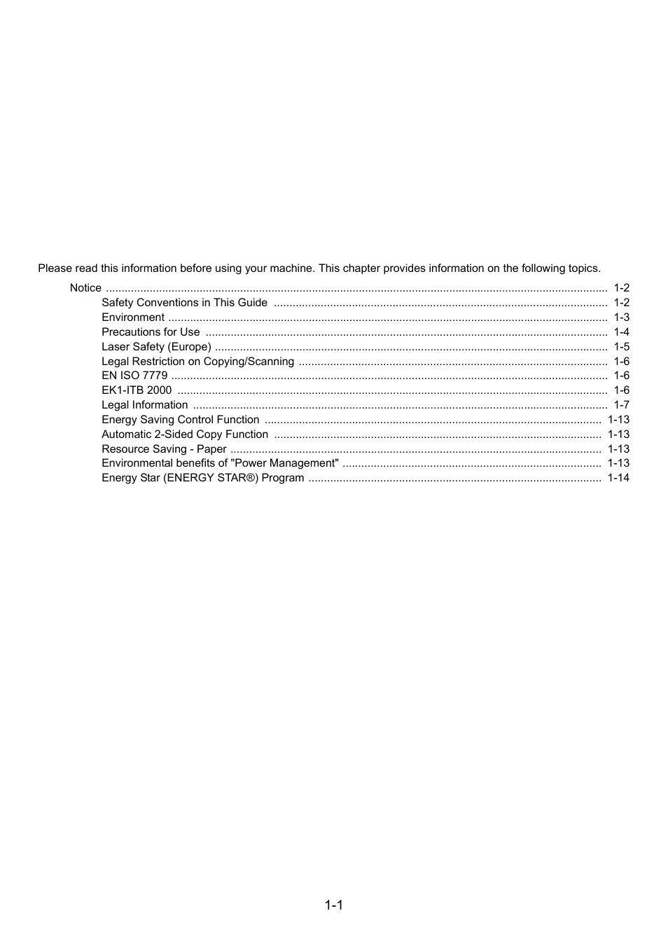 1 legal and safety information, Legal and safety information, Legal and safety information -1 | 1legal and safety information | TA Triumph-Adler 3555i User Manual | Page 43 / 550
