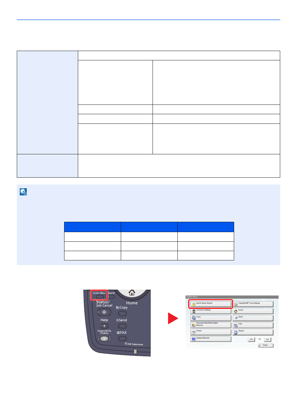 Quick setup wizard, Quick setup wizard -28, Display the screen | TA Triumph-Adler 3555i User Manual | Page 84 / 550