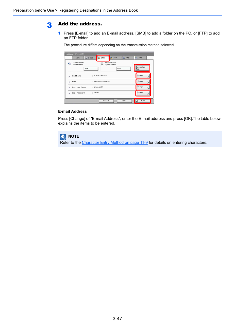 Add the address | TA Triumph-Adler 6555i User Manual | Page 151 / 540