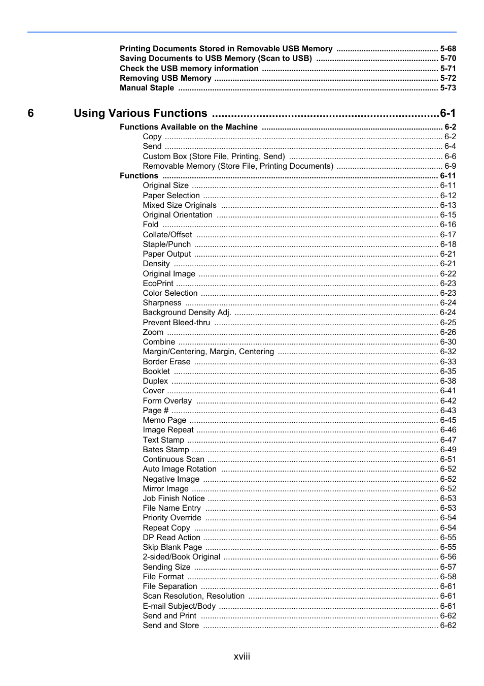 6using various functions -1 | TA Triumph-Adler 6555i User Manual | Page 19 / 540