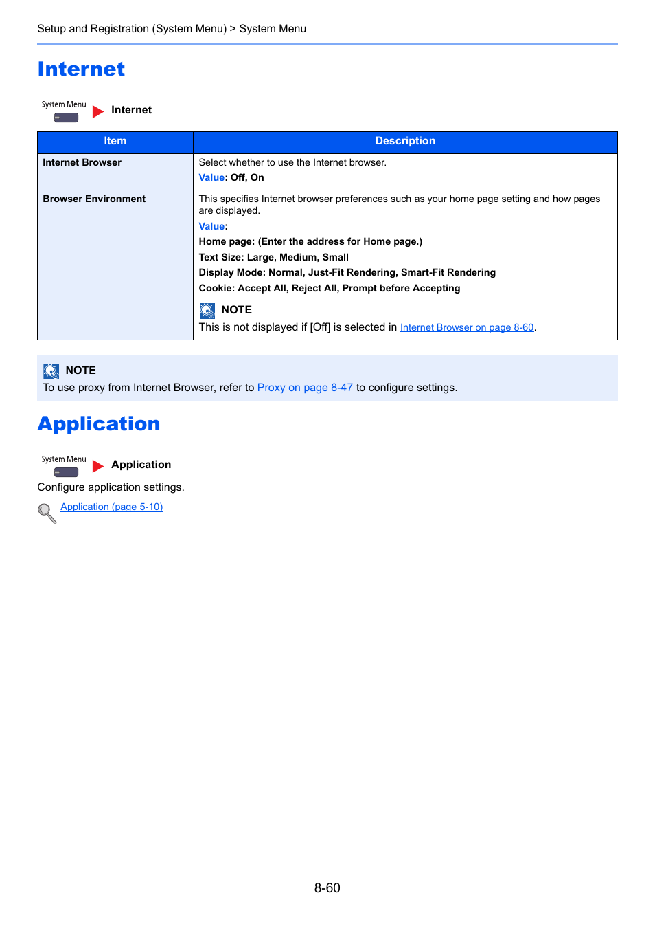 Internet, Application, Internet -60 application -60 | Ng to, And configure necessa, Internet application | TA Triumph-Adler 6555i User Manual | Page 394 / 540