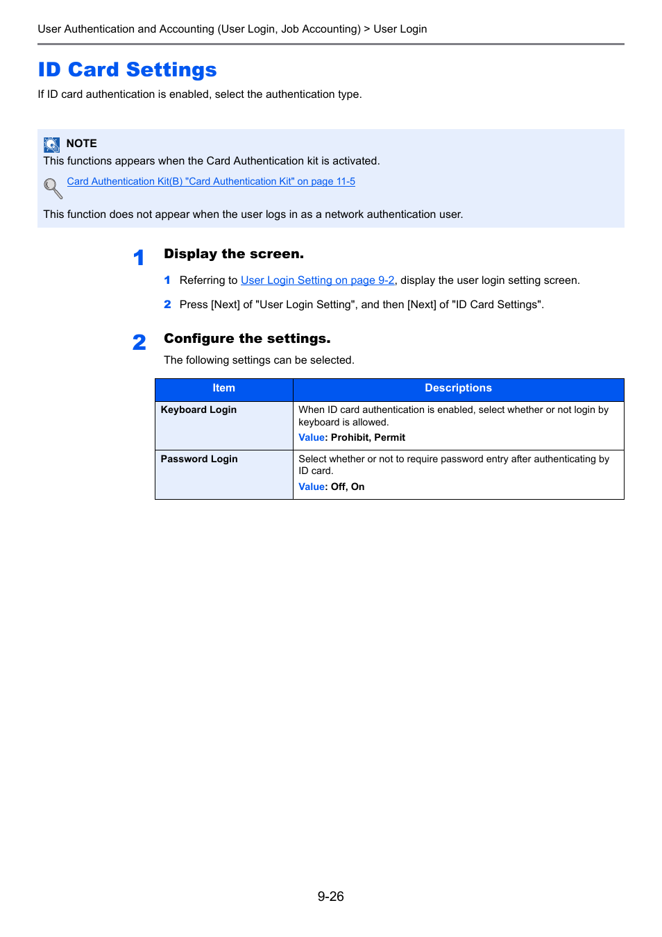 Id card settings, Id card settings -26 | TA Triumph-Adler 6555i User Manual | Page 420 / 540
