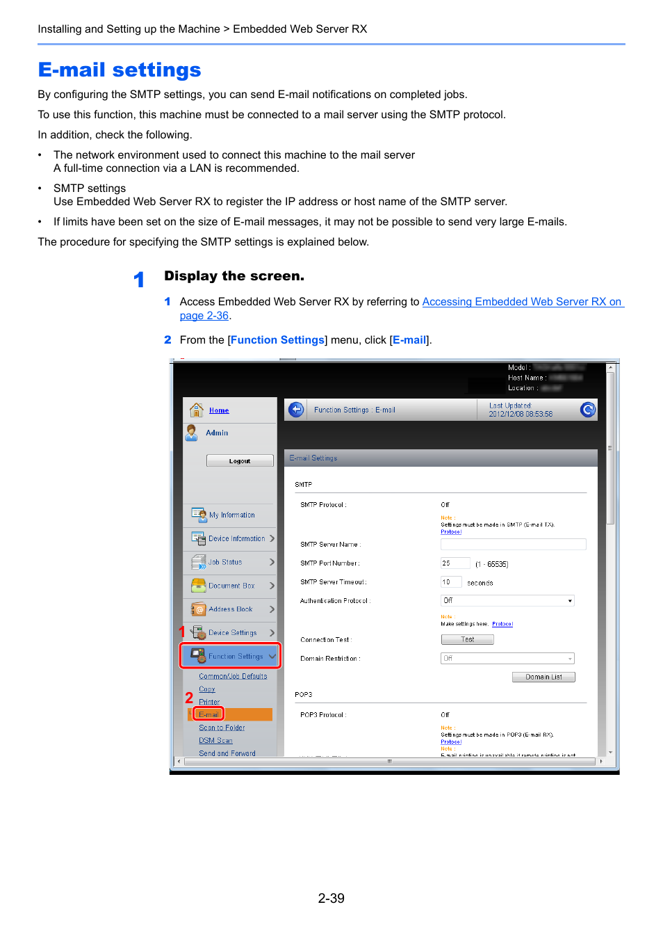 E-mail settings, E-mail settings -39 | TA Triumph-Adler 6555i User Manual | Page 95 / 540