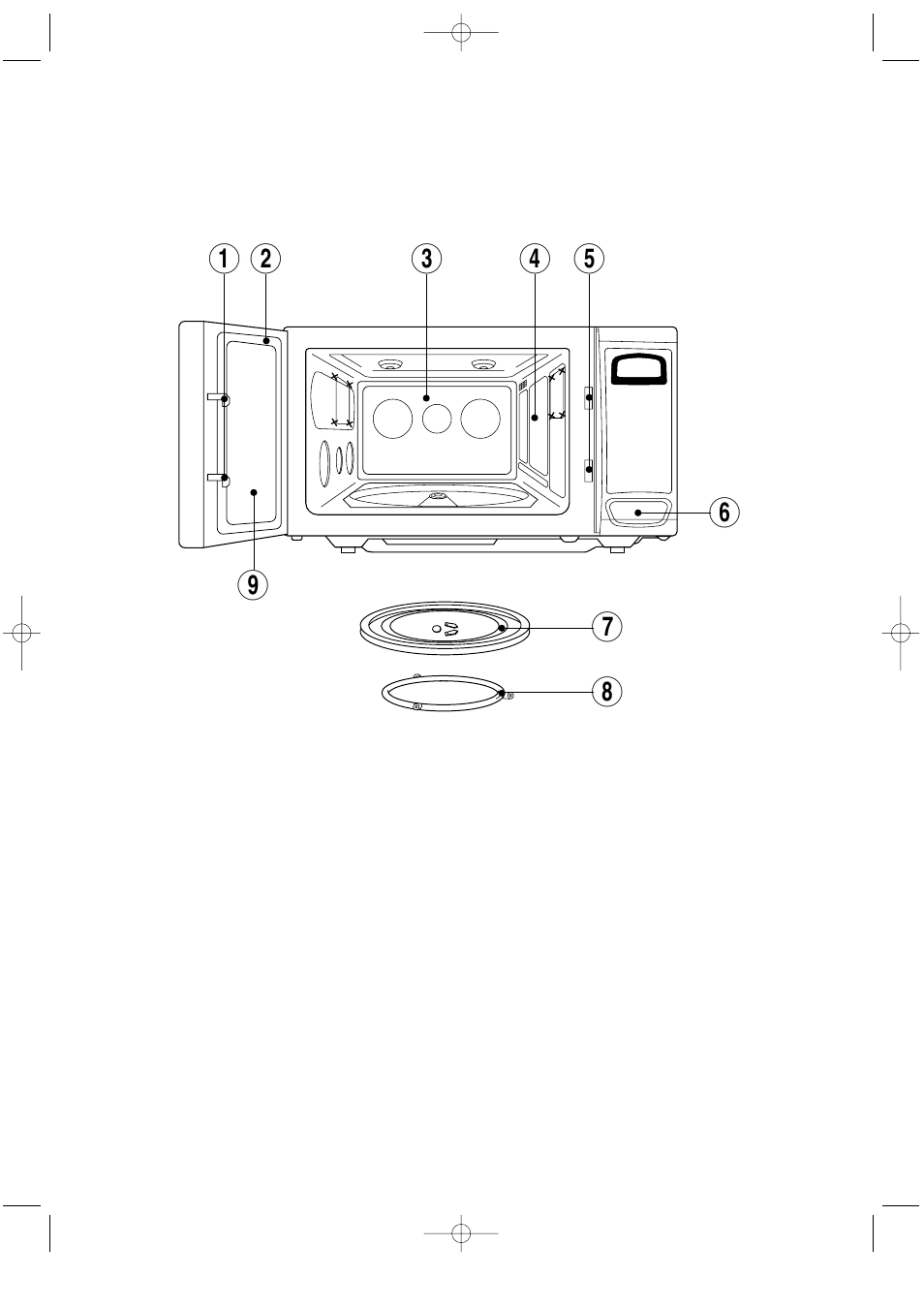 Features diagram | Daewoo KOR-1A0A User Manual | Page 6 / 20