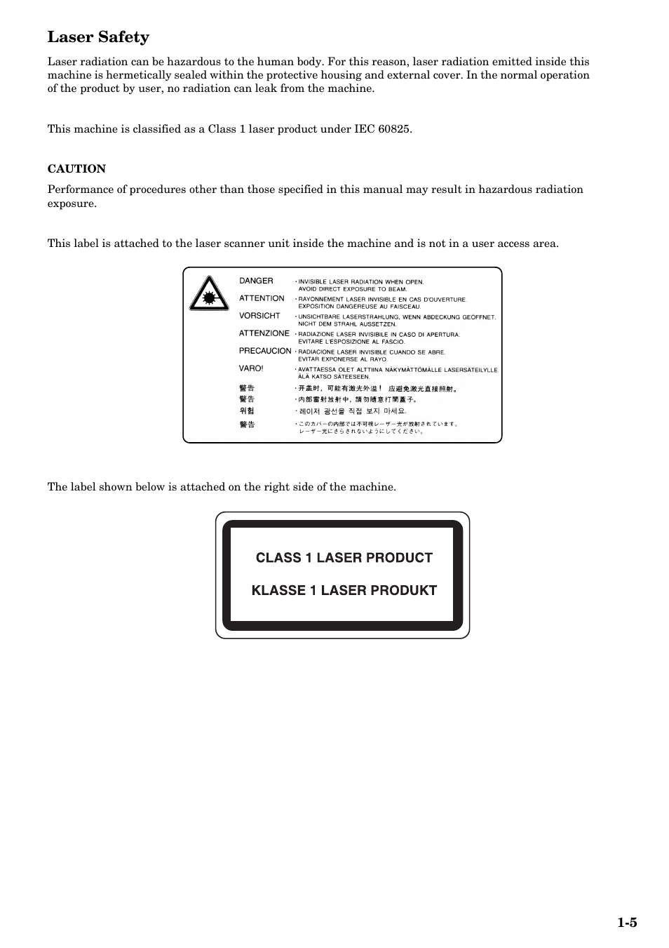 Laser safety | TA Triumph-Adler DC 2016 User Manual | Page 13 / 123