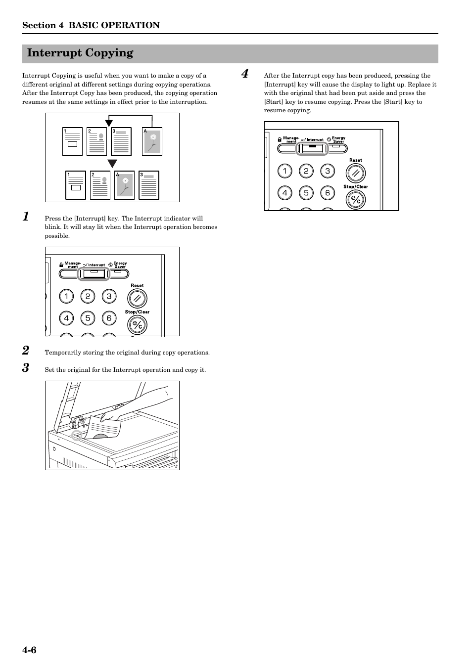 Interrupt copying, Interrupt copying -6, Refer to p.4-6.) | TA Triumph-Adler DC 2016 User Manual | Page 36 / 123
