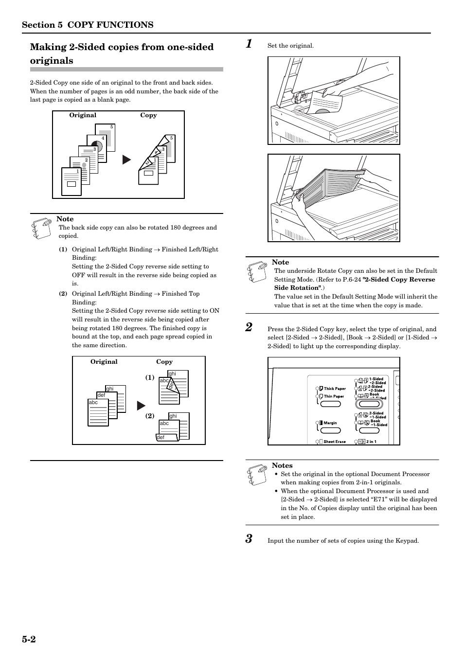 Making 2-sided copies from one-sided originals, Making 2-sided copies from one-sided originals -2, 2 making 2-sided copies from one-sided originals | TA Triumph-Adler DC 2016 User Manual | Page 40 / 123