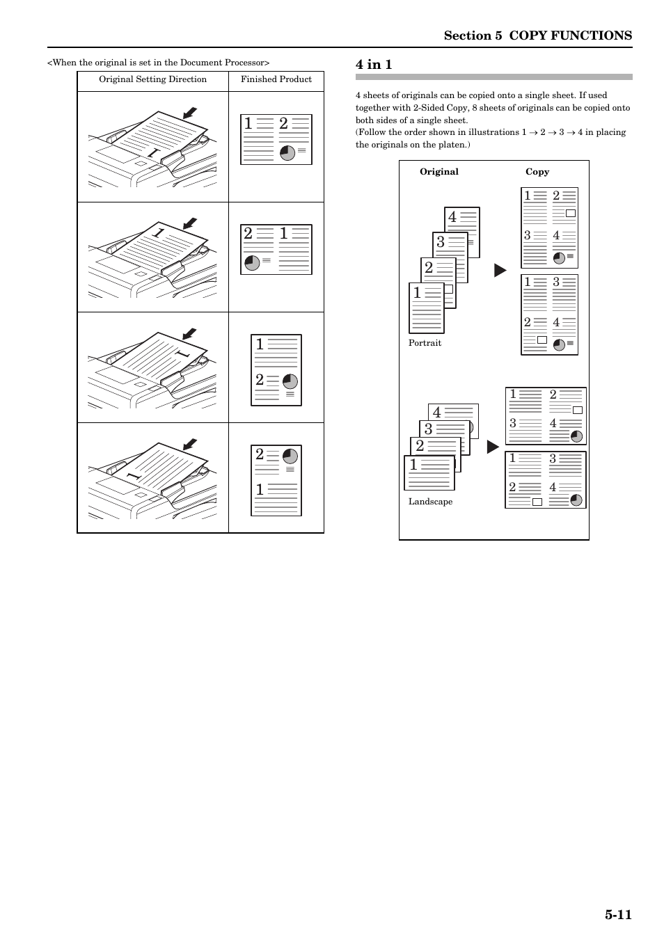 4 in 1, 4 in 1 -11 | TA Triumph-Adler DC 2016 User Manual | Page 49 / 123