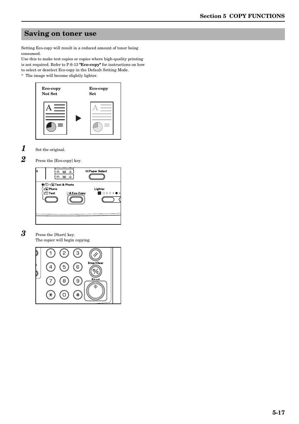 Saving on toner use, Saving on toner use -17, Refer to p.5-17) | Refer to p.5-17.) | TA Triumph-Adler DC 2016 User Manual | Page 55 / 123