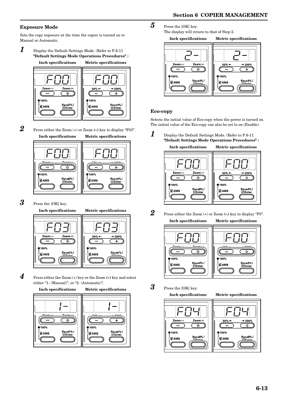 P.6-13 "exposure mode " .), Refer to p.6-13 "exposure mode" .) | TA Triumph-Adler DC 2016 User Manual | Page 69 / 123