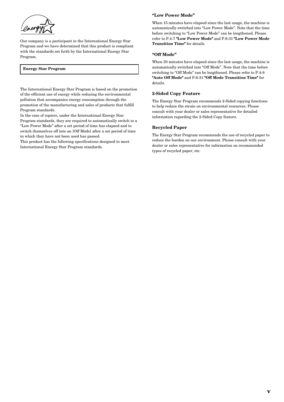Energy star program | TA Triumph-Adler DC 2016 User Manual | Page 7 / 123