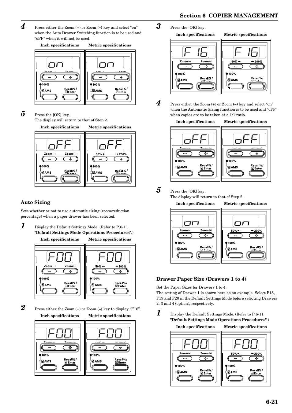 P.6-21 "drawer paper size (drawers 1 to 4) | TA Triumph-Adler DC 2016 User Manual | Page 77 / 123