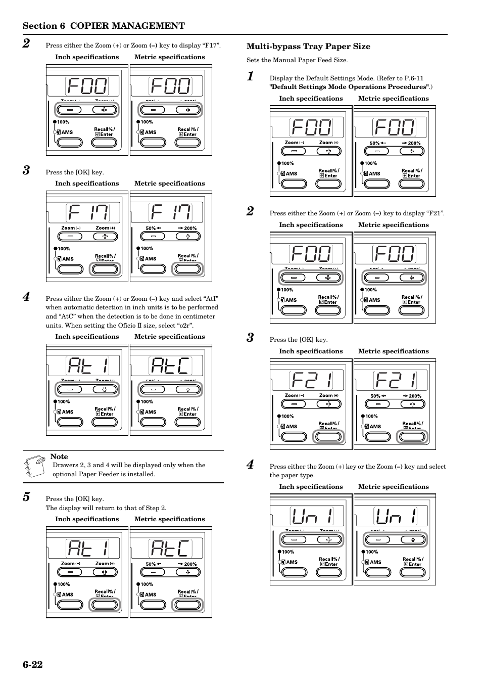 P.6-22 "multi-bypass tray paper size" ) | TA Triumph-Adler DC 2016 User Manual | Page 78 / 123