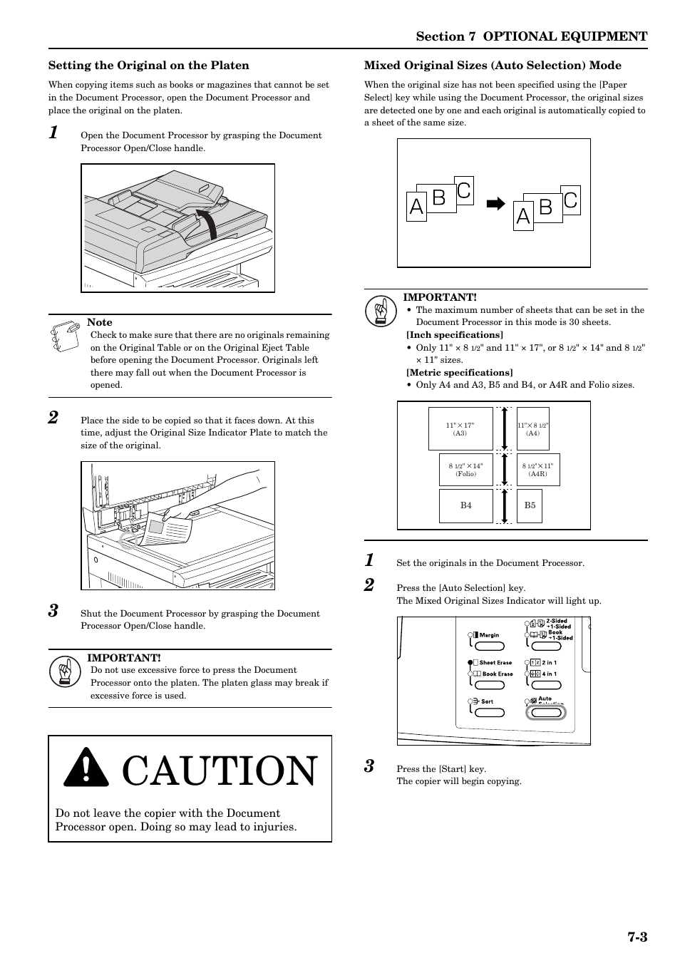 Refer to p.7-3.), Caution | TA Triumph-Adler DC 2016 User Manual | Page 93 / 123