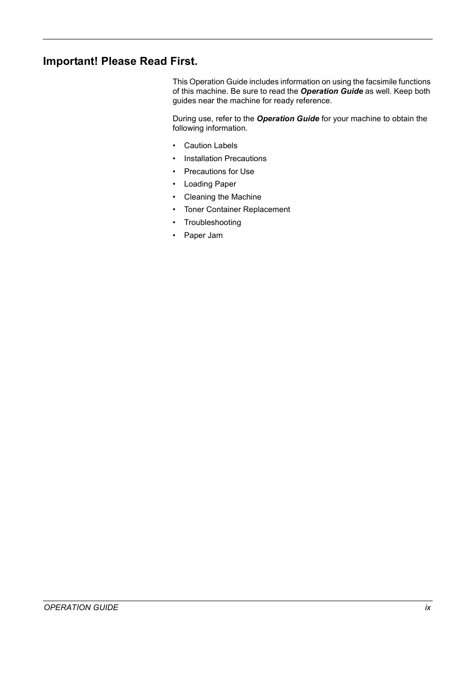 Important! please read first | TA Triumph-Adler DC 2018 User Manual | Page 11 / 234