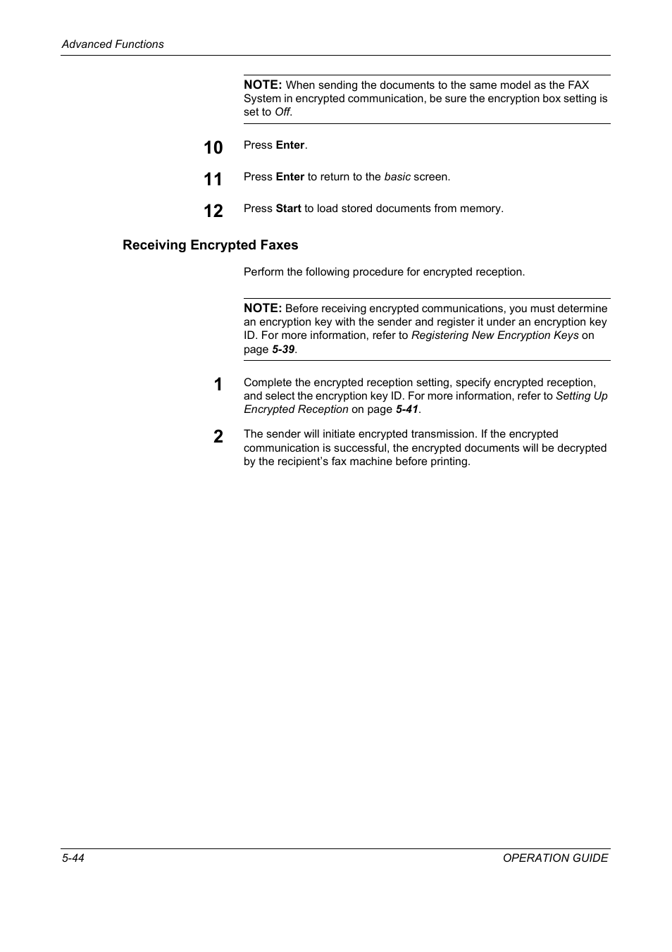 Receiving encrypted faxes | TA Triumph-Adler DC 2018 User Manual | Page 136 / 234