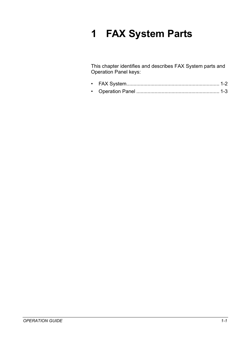 1 fax system parts, Fax system parts | TA Triumph-Adler DC 2018 User Manual | Page 15 / 234