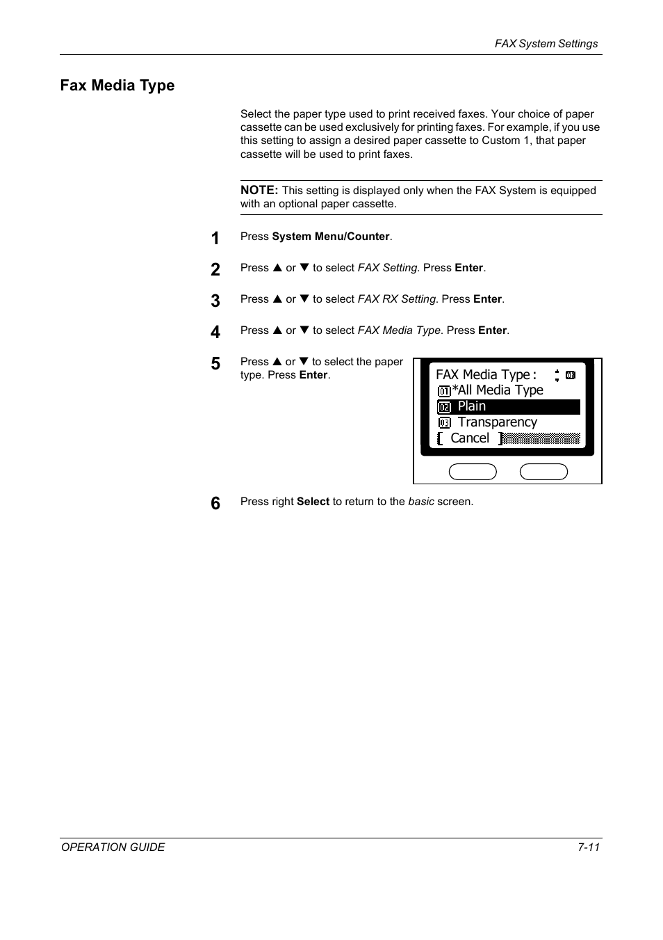 Fax media type, Fax media type -11 | TA Triumph-Adler DC 2018 User Manual | Page 165 / 234