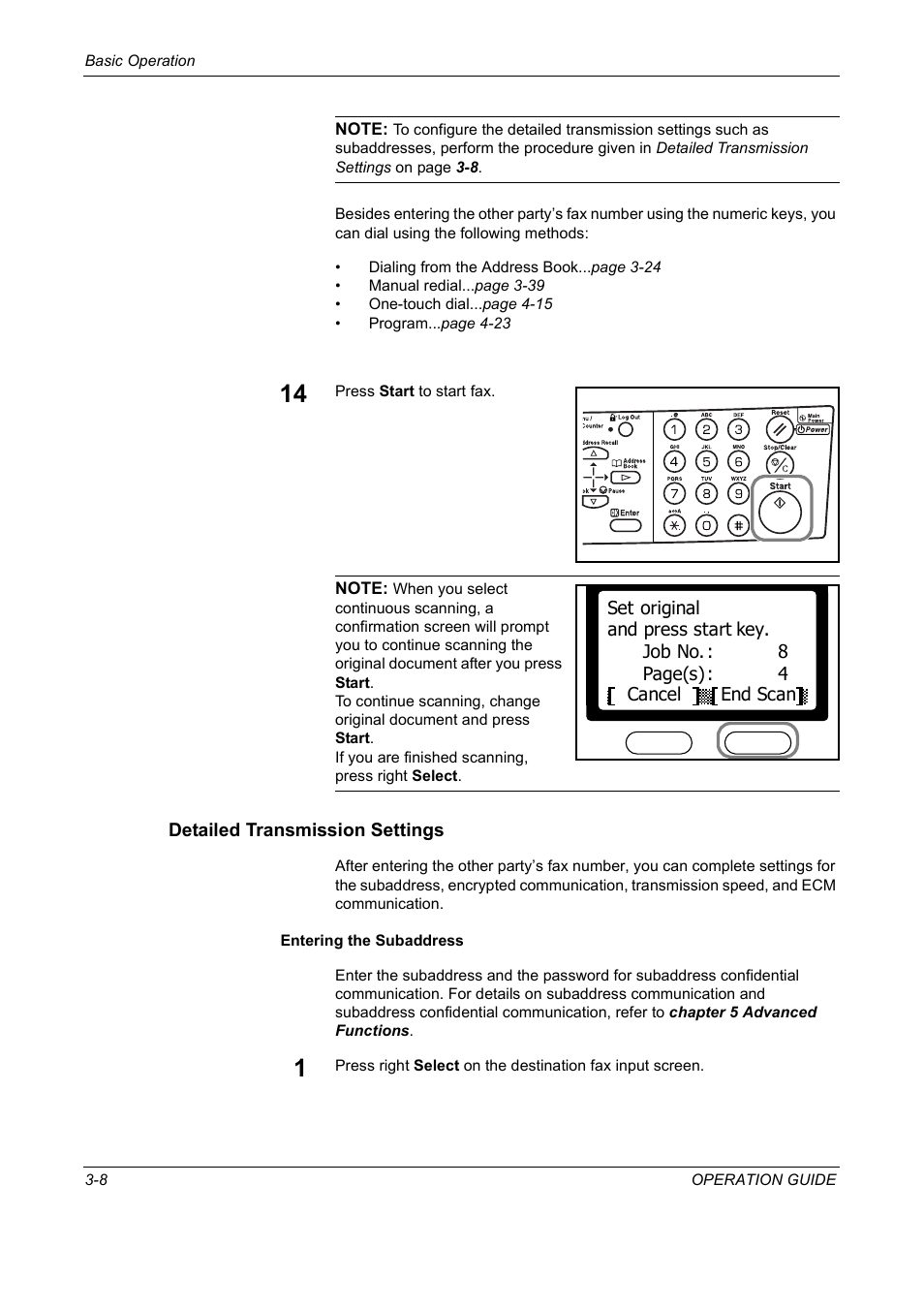 Detailed transmission settings | TA Triumph-Adler DC 2018 User Manual | Page 36 / 234