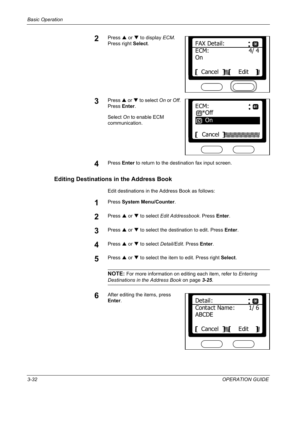 Editing destinations in the address book | TA Triumph-Adler DC 2018 User Manual | Page 60 / 234
