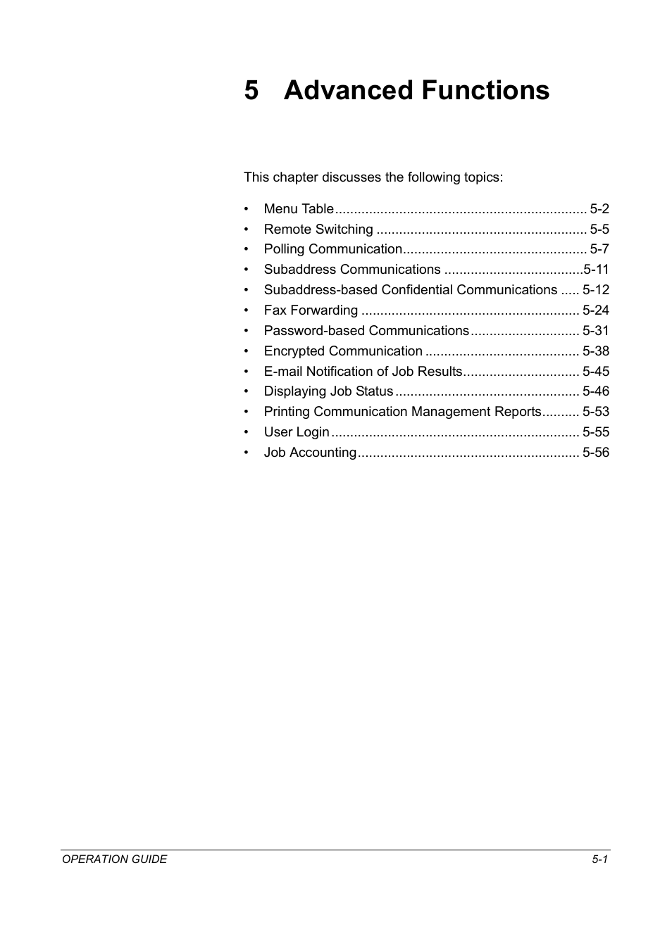 5 advanced functions, Advanced functions | TA Triumph-Adler DC 2018 User Manual | Page 93 / 234