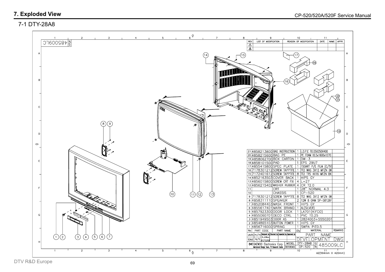 Daewoo DTC-21Y1/21Y2 User Manual | Page 70 / 85