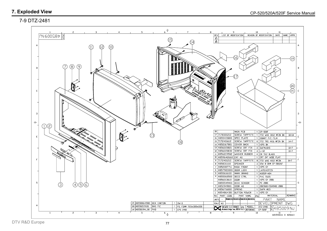 Daewoo DTC-21Y1/21Y2 User Manual | Page 78 / 85